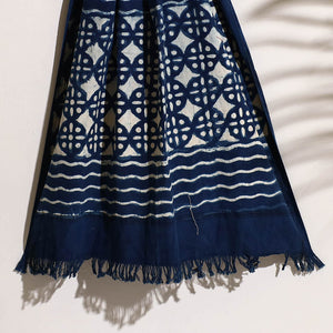 Blue - Bindaas Block Printed Handloom Cotton Towel