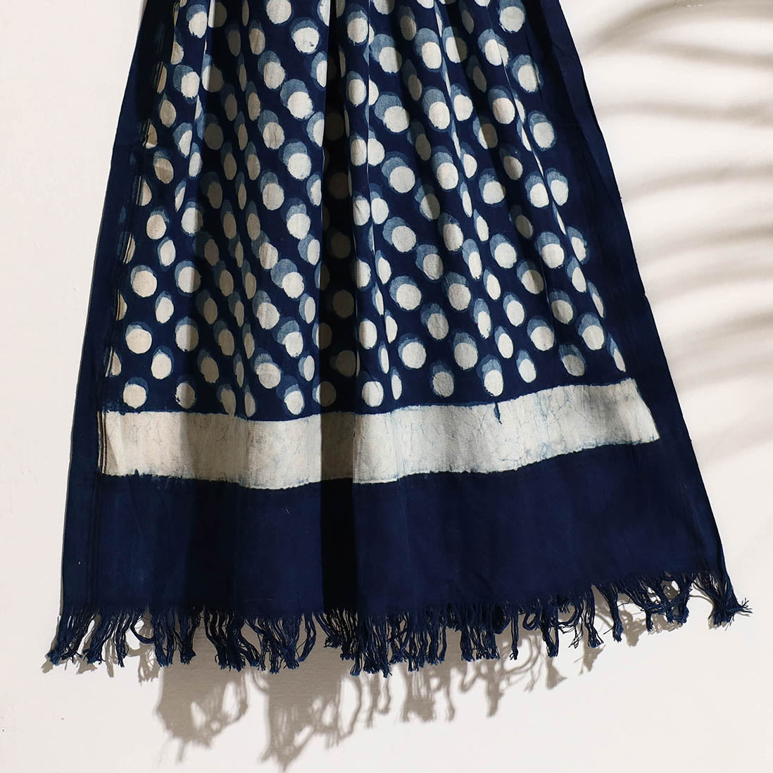 Blue - Bindaas Block Printed Handloom Cotton Towel