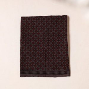 Brown - Bagh Block Printed Cotton Precut Fabric (1.5 Meter)