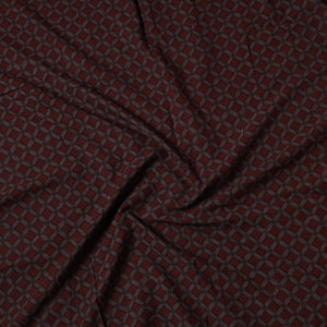 Brown - Bagh Block Printed Cotton Precut Fabric (1.5 Meter)