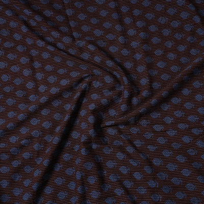 Black - Bagh Block Printed Kantha Style Cotton Precut Fabric (2 Meter)