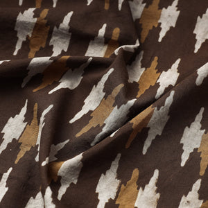 Brown - Akola Hand Block Printed Cotton Fabric
