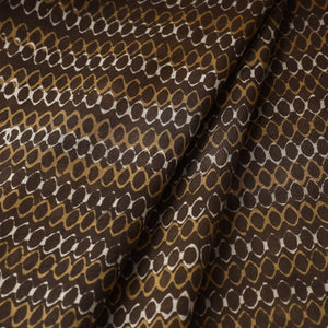 Brown - Akola Hand Block Printed Cotton Fabric