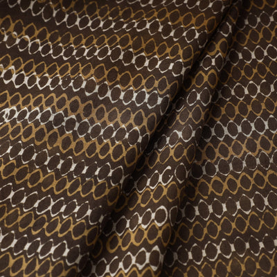 Brown - Akola Hand Block Printed Cotton Fabric