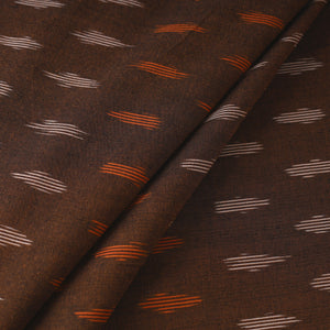 Brown - Pochampally Ikat Weave Cotton Fabric 12