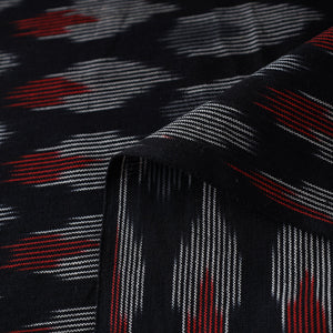 Black - Pochampally Ikat Weave Cotton Fabric 13