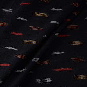 Black - Pochampally Ikat Weave Cotton Fabric 14