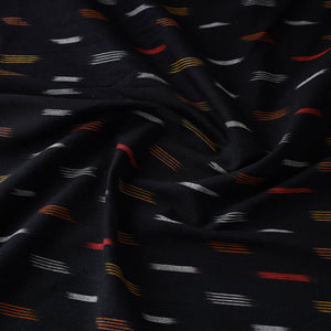 Black - Pochampally Ikat Weave Cotton Fabric 14