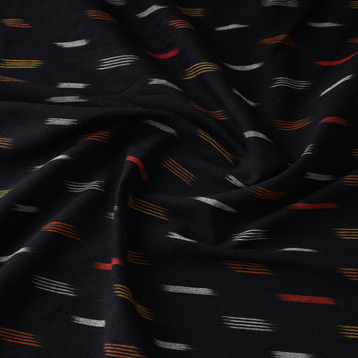 Black - Pochampally Ikat Weave Cotton Fabric 14
