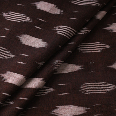Brown - Pochampally Ikat Weave Cotton Fabric 15