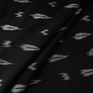Black - Pochampally Ikat Weave Cotton Fabric 27