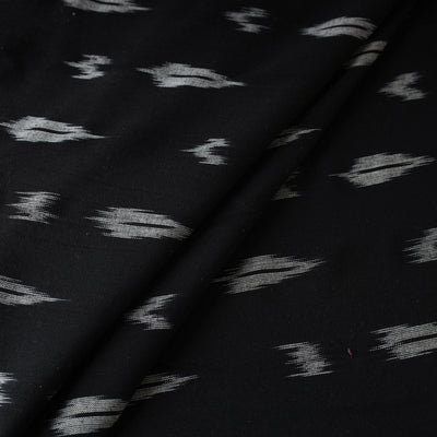 Black - Pochampally Ikat Weave Cotton Fabric 27