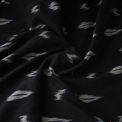 Black - Pochampally Ikat Weave Cotton Fabric 27