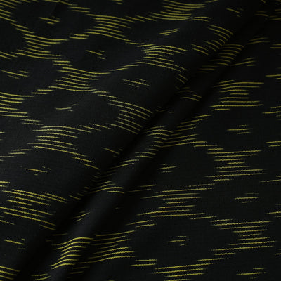 Black - Pochampally Ikat Weave Cotton Fabric 22