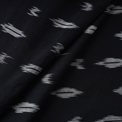 Black - Pochampally Ikat Weave Cotton Fabric 21