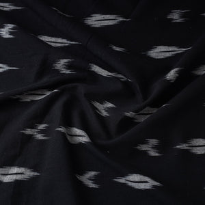 Black - Pochampally Ikat Weave Cotton Fabric 21
