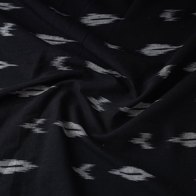 Black - Pochampally Ikat Weave Cotton Fabric 21