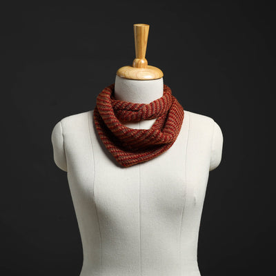 Brown - Kumaun Hand Knitted Woolen Neck Warmer 01