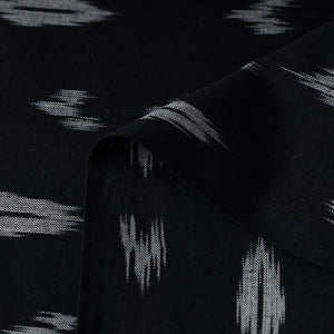 Black - Pochampally Ikat Weave Cotton Fabric 21