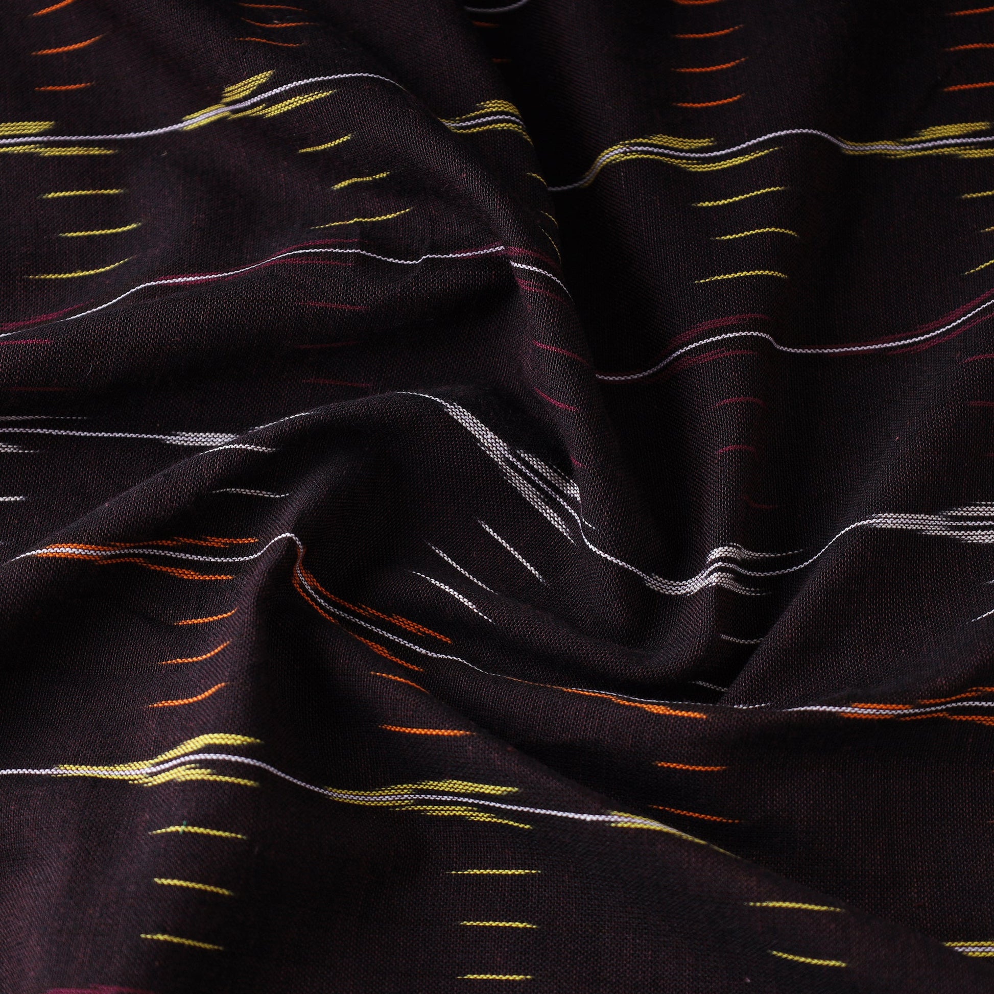 Brown - Pochampally Ikat Weave Cotton Fabric 28