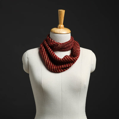 Brown - Kumaun Hand Knitted Woolen Neck Warmer 04