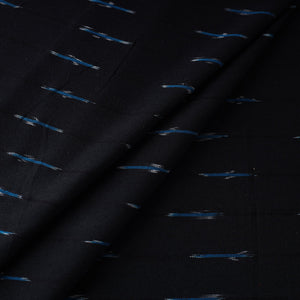 Black - Pochampally Ikat Weave Cotton Fabric 25