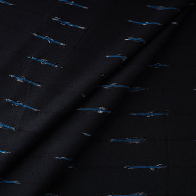 Black - Pochampally Ikat Weave Cotton Fabric 25