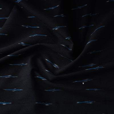 Black - Pochampally Ikat Weave Cotton Fabric 25
