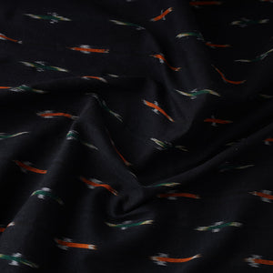 Black - Pochampally Ikat Weave Cotton Fabric 33