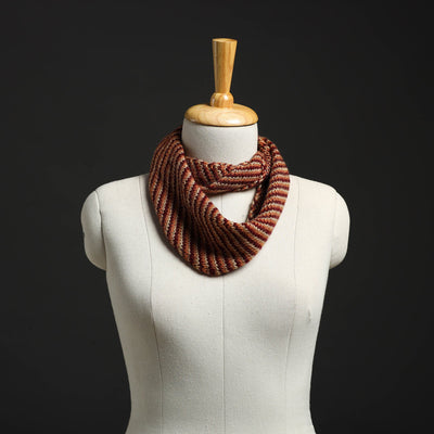 Brown - Kumaun Hand Knitted Woolen Neck Warmer 22