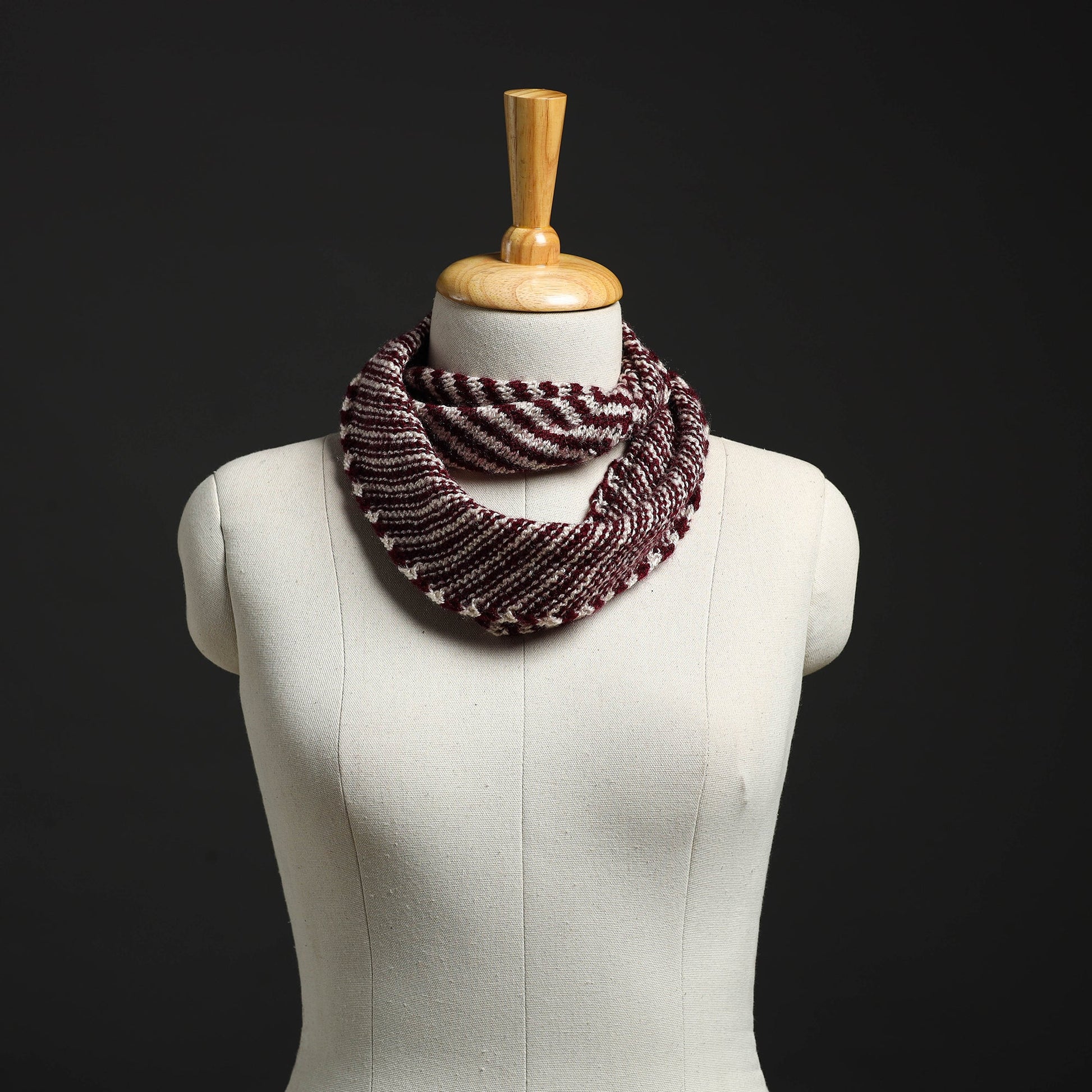 Brown - Kumaun Hand Knitted Woolen Neck Warmer 33