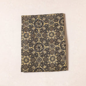 Brown - Ajrakh Block Printed Cotton Precut Fabric (1.4 Meter)