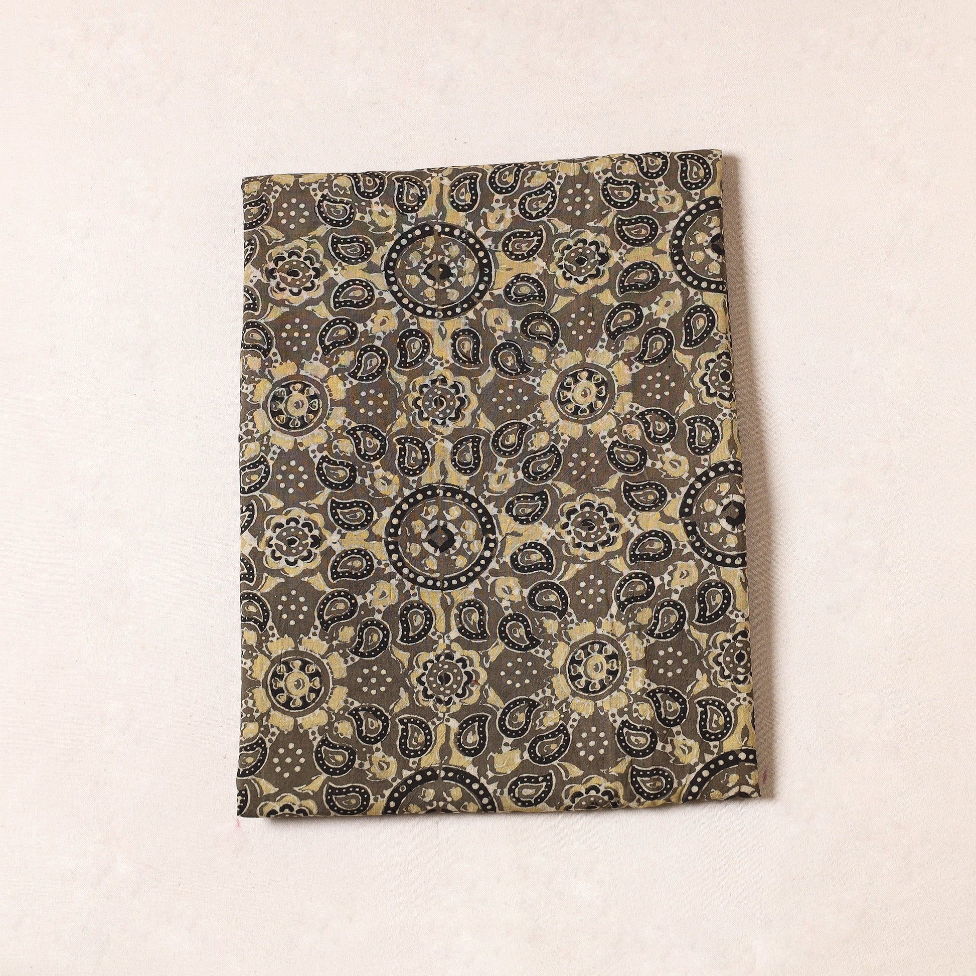 Brown - Ajrakh Block Printed Cotton Precut Fabric (1.4 Meter)