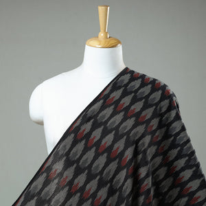 Black - Pochampally Ikat Weave Cotton Fabric 13