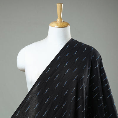 Black - Pochampally Ikat Weave Cotton Fabric 25