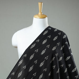 Black - Pochampally Ikat Weave Cotton Fabric 21