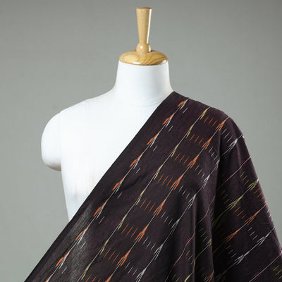 Brown - Pochampally Ikat Weave Cotton Fabric 28