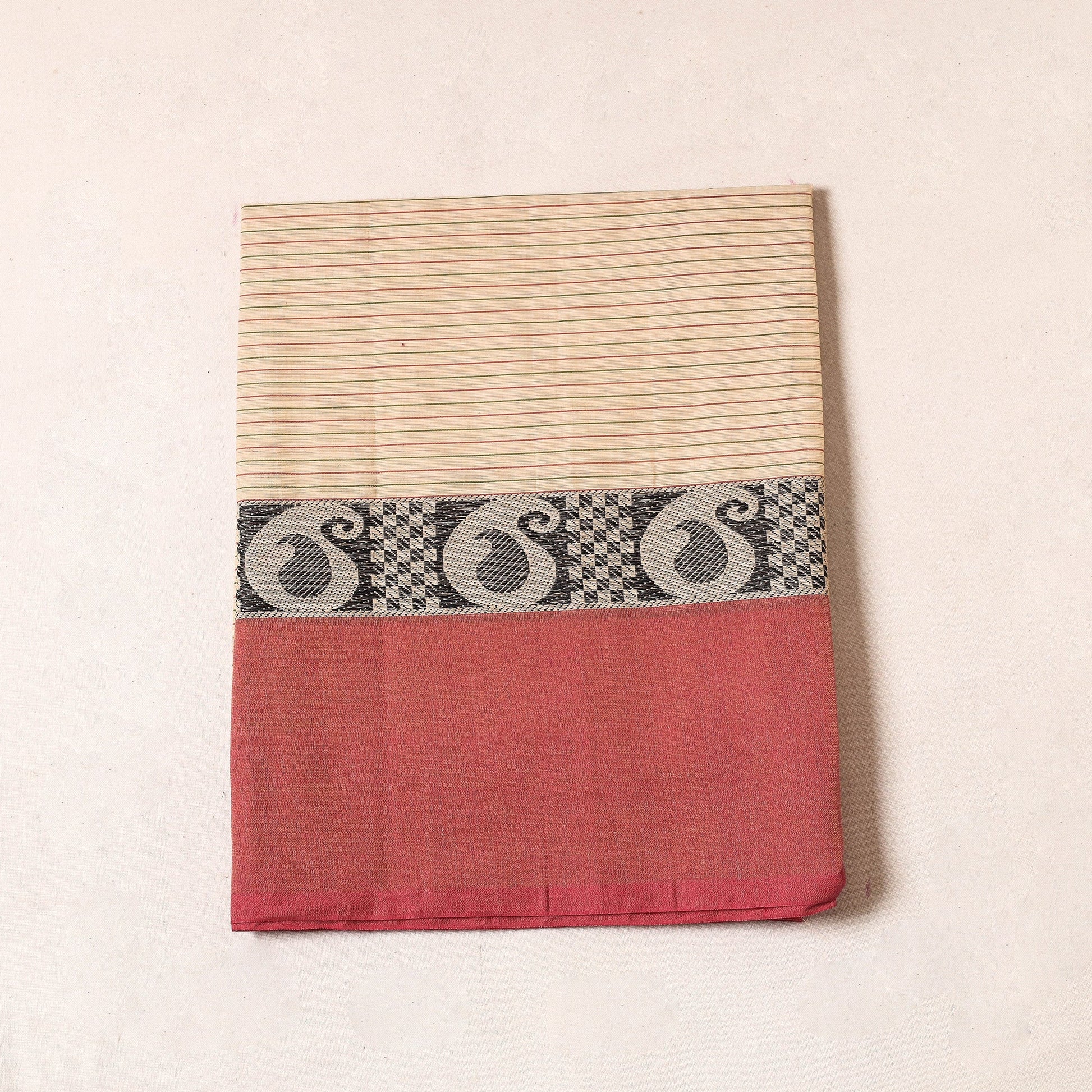 Beige - Kanchipuram Cotton Precut Fabric (1.2 Meter)