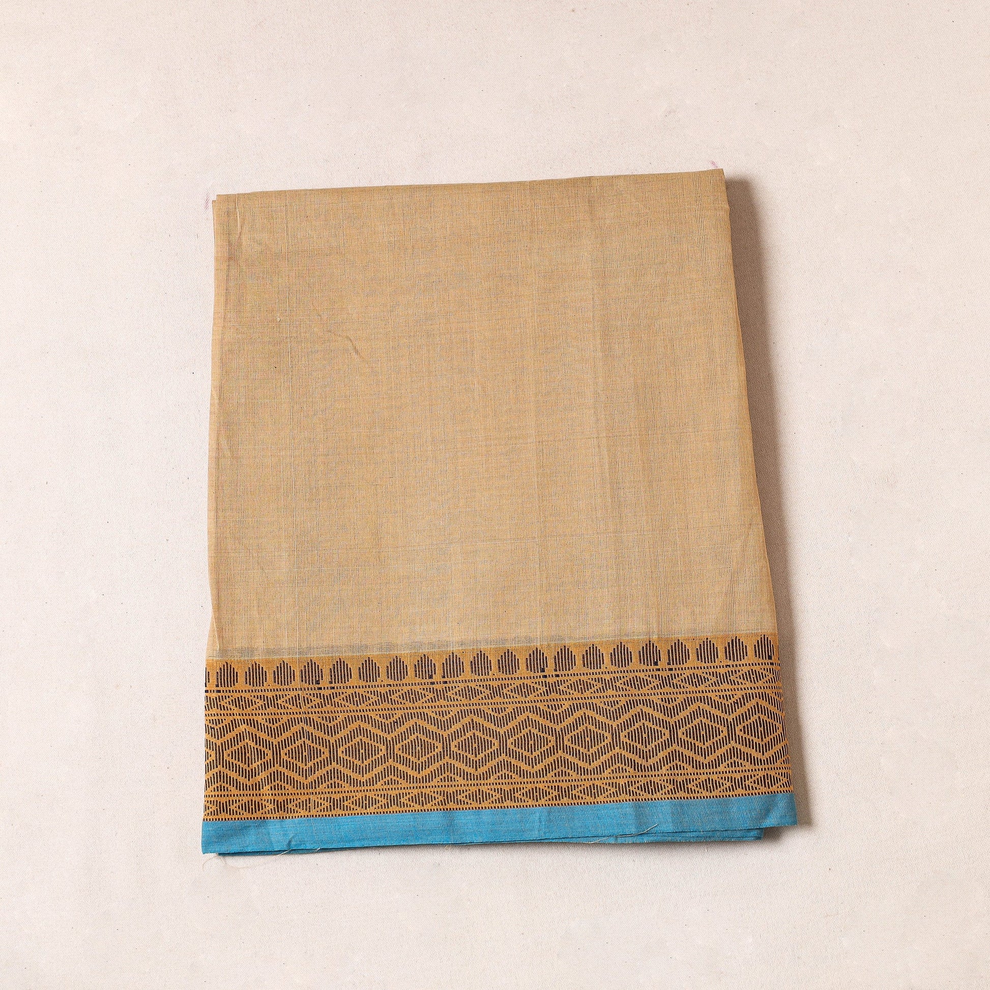 Beige - Kanchipuram Cotton Precut Fabric (1.5 Meter)