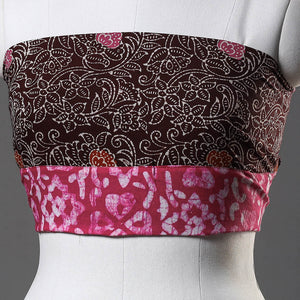 Brown - Sanganeri Block Printed Cotton Blouse Piece