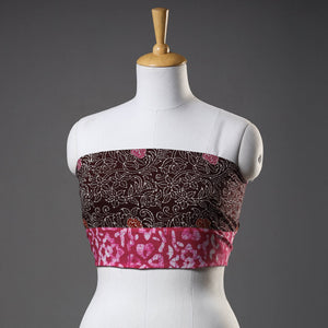 Brown - Sanganeri Block Printed Cotton Blouse Piece
