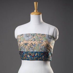 Beige - Sanganeri Block Printed Cotton Blouse Piece