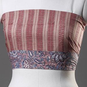 Brown - Sanganeri Block Printed Cotton Blouse Piece