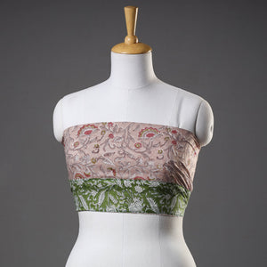 Brown - Sanganeri Block Printed Cotton Blouse Piece