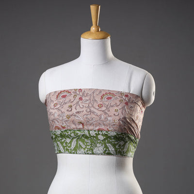 Brown - Sanganeri Block Printed Cotton Blouse Piece