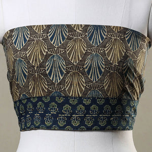 Brown - Ajrakh Block Printed Cotton Blouse Piece