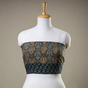 Brown - Ajrakh Block Printed Cotton Blouse Piece