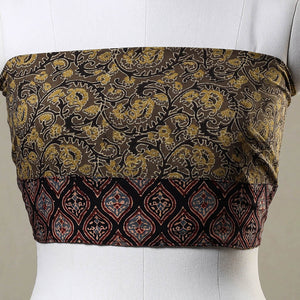 Brown - Ajrakh Block Printed Cotton Blouse Piece