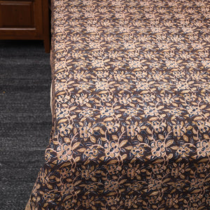 Brown - Pedana Kalamkari Block Printed Cotton Double Bed Cover (111 x 91 in) 20