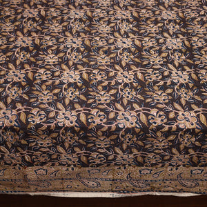 Brown - Pedana Kalamkari Block Printed Cotton Double Bed Cover (111 x 91 in) 20